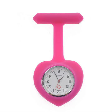FOB HEART SHAPED POCKET SILICON BROOCH PIN NURSE WATCH WHOLESALE