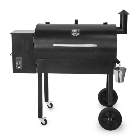 Electric Wood Pellet Smoker BBQ Grill with Advanced Digital Temperature Control and Heavy Duty Pellet Hopper