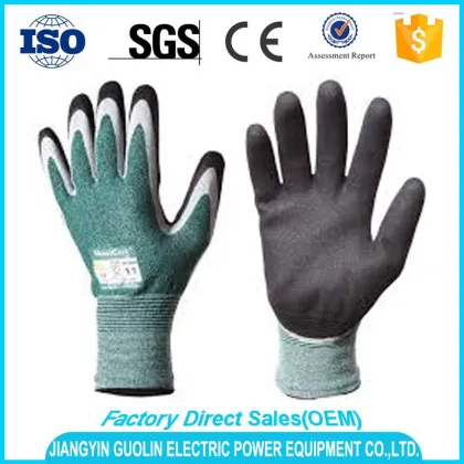 high quality pu coated work gloves safety glove electric glove