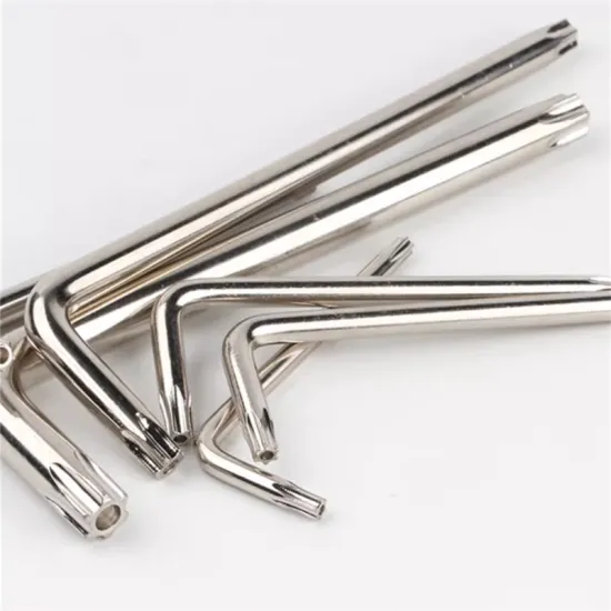 Custom Torx Plum Wrench: Factory Direct T6-T30 Nickel Plated L Wrench