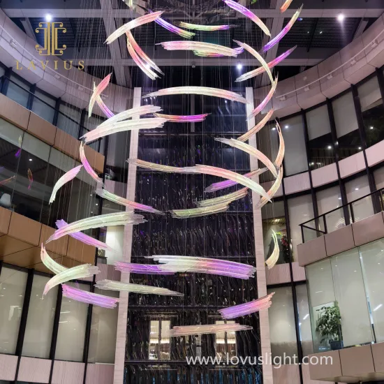 Color-changing chandeliers Customized personalized chandelier shopping malls Large shopping mall chandeliers