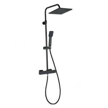 Black Plate Stainless Steel Thermostatic Shower Set