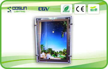 Edge Lit Smd3528 Led Crystal Slim Light Box Displays Low Power