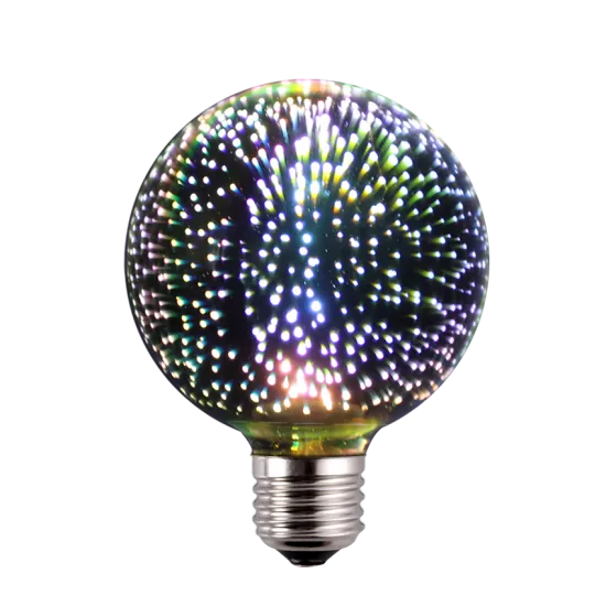 85~265VAC Decorative 3.5W colorful globe G95 3D led firework bulb