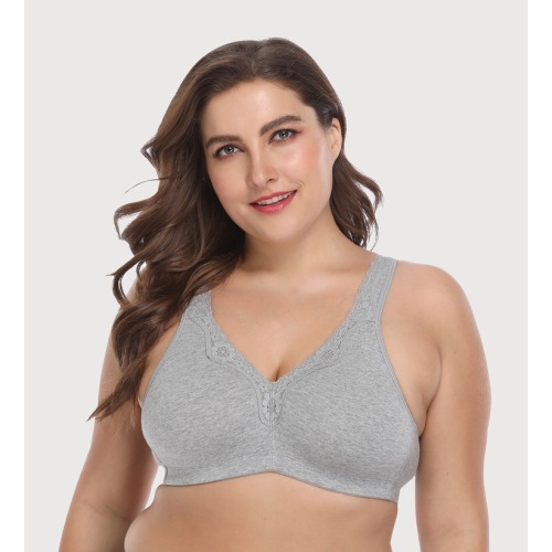 Soutien-gorge sans rembourrage sans fil en coton grande taille