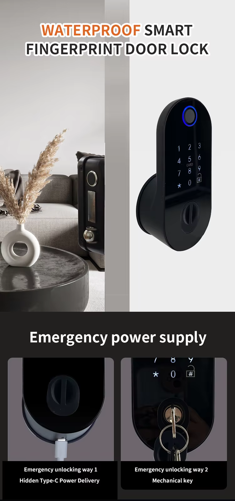 1 Fingerprint outdoor lock