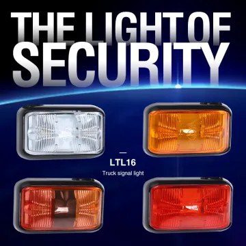 12-24V 2LED Side Marker Lamp Indicator Yellow Clearance Light Anti UV for Truck Trailer Boat Car