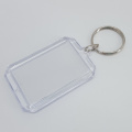 Quadratischer klarer Acrylplastikfotorahmen-Halter Keychain