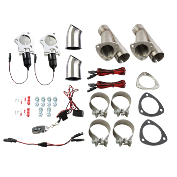 Custom 3 inch 2.5 inch Y Pipe Electric Exhaust Cutout for Bypass Valve with Stainless Steel Remote Button