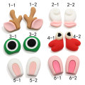 100Pcs (50Pairs) Kawaii Cartoon Cat Ear Resin Flatback Cabochons Embellishments For Scrapbooking Hair Bow Center Accessories