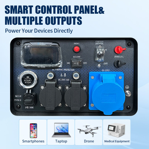 Générateur inverseur silencieux de 5,5 kW pour l'alimentation de secours