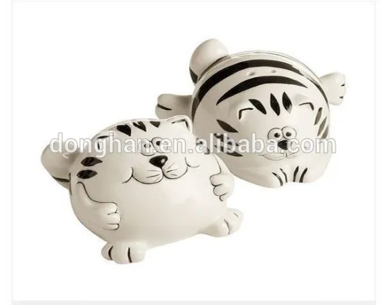 high quality ceramic love cat salt and pepper shaker with low price