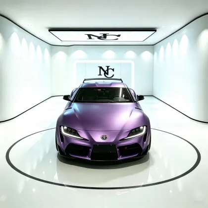 Raspberry Powder Purple Car Wrap