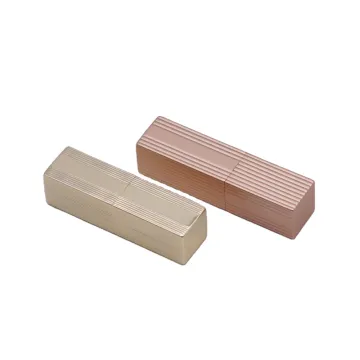 Aluminum Gold Lipstick Tubes Square Lip Balm Tube
