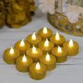 Candela tealight a LED color oro