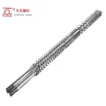 ISO Certified PP&PE Plastic Extruder Bimetallic Parallel Twin Screw Barrel