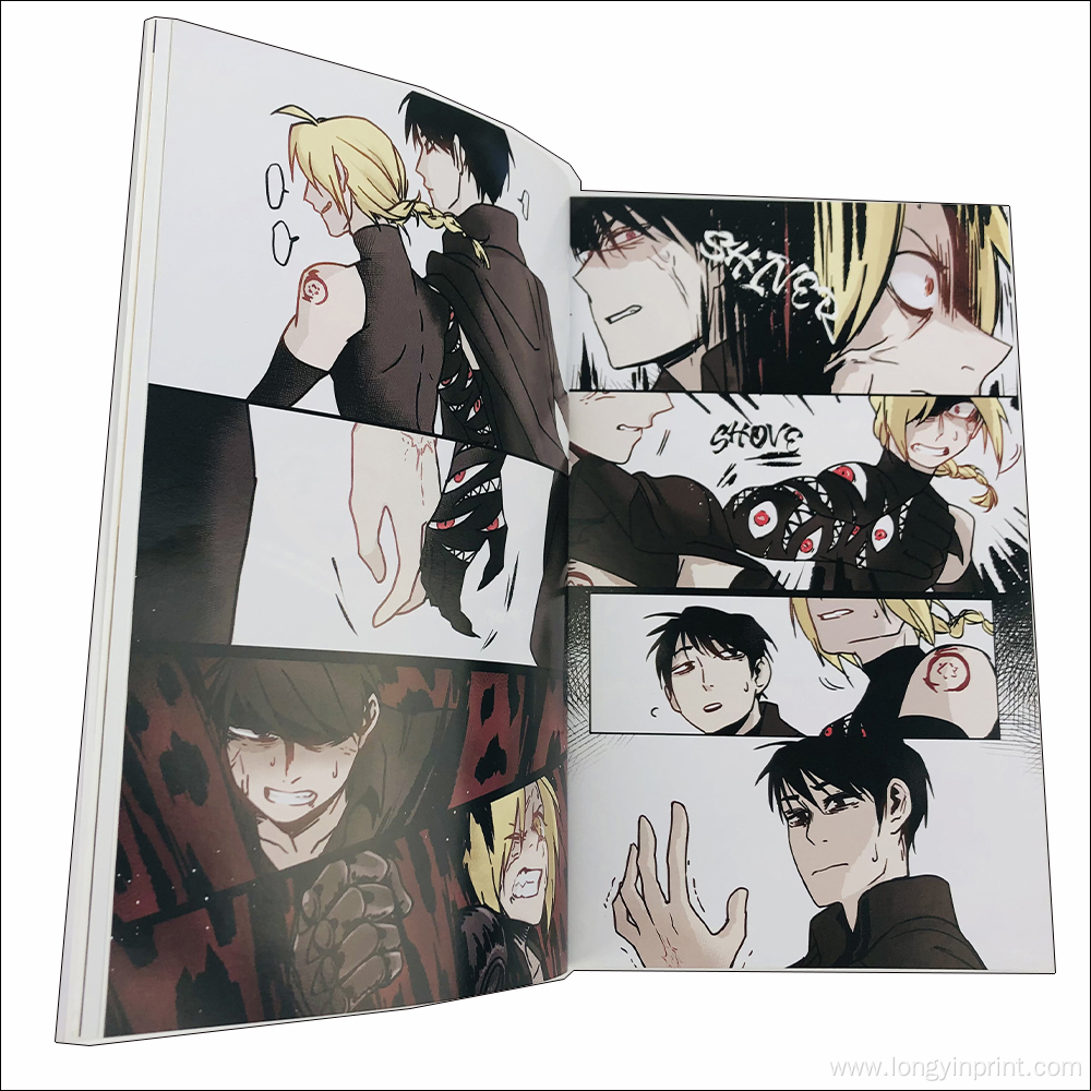 hardcover comic manga book printing cartoon