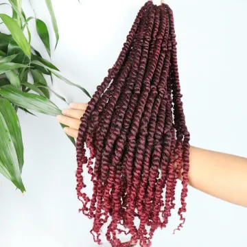 Julianna Hair Wholesale Price Pretwisted Kinky Long 22 Inch Pre Twisted 24 Inch Pre Passion Twist Crochet Braiding Hair