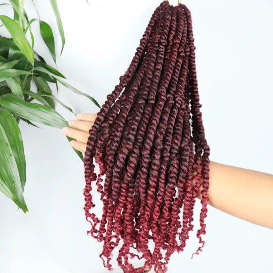 Julianna Hair Wholesale Price Pretwisted Kinky Long 22 Inch Pre Twisted 24 Inch Pre Passion Twist Crochet Braiding Hair