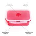 Collapsible silicone food storage containers