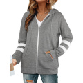 Kvinnor Aktiv långärmad zip upp hoodies
