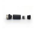 M12 4pin connector female straight round plug connector