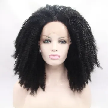 Vigorous mono short bob premium high quality afro kinky curly wholesale black women synthetic hair wigs lace front