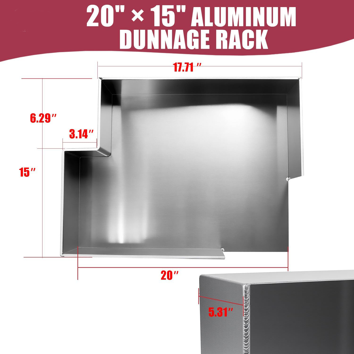Aluminum Dunnage Rack 20x15 2
