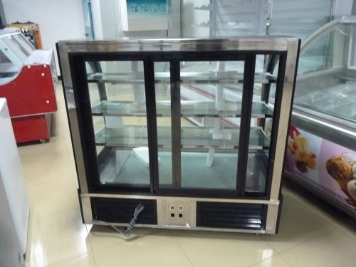 Three - Sided Glass R134a Cake Counter Display Freezer Eco Friendly Customize For Singapore