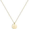 Gold Initial Pendant Necklace Double Side Engraved