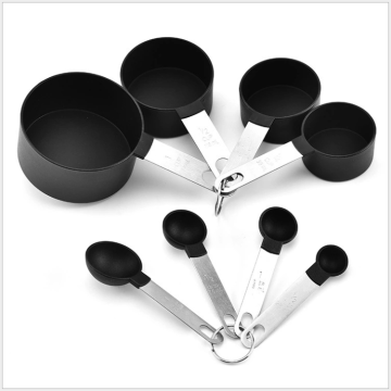 Stainless Steel Handle 8-Piece Baking Set: Measuring Cups and Spoons