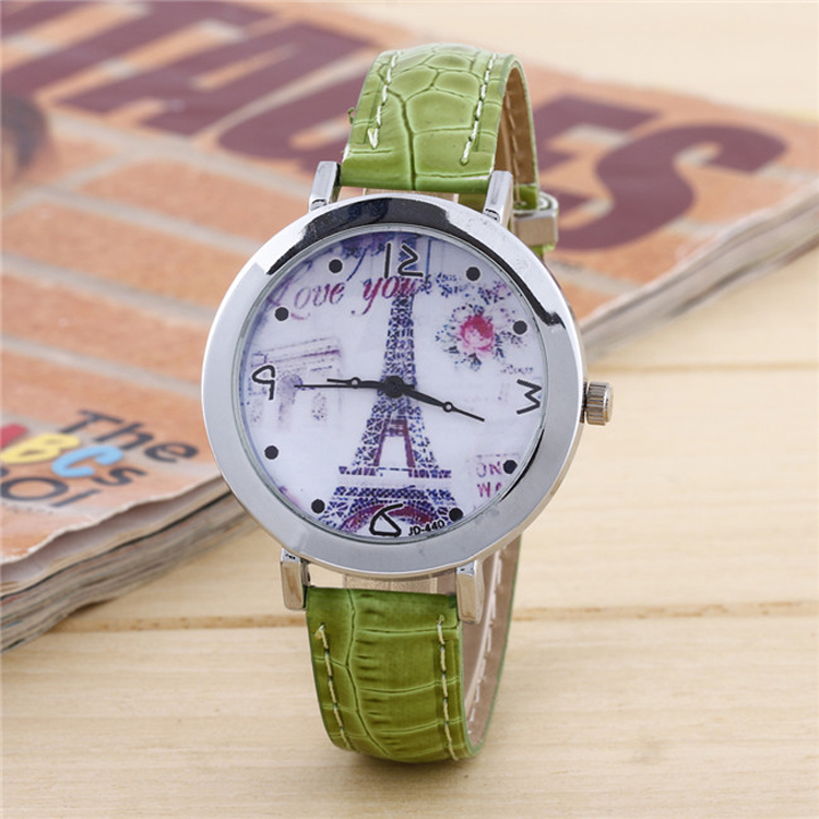 green leather watch luxury