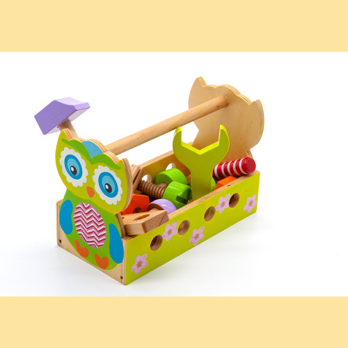 木のツールキットのおもちゃ、幼児のための木製のパズルのおもちゃ