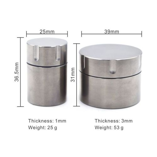 Custom Portable Titanium Waterproof Pill Container Box Cases