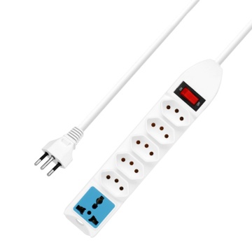 Universal Brazil Standard Power Strip with 5 Outlets and Switch