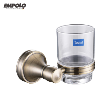 Foshan Factory Customizable Bathroom Gargle Cup Frame - Copper Material with Single & Double Wall Installation Options