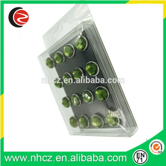 Green Acrylic Push Pin Set