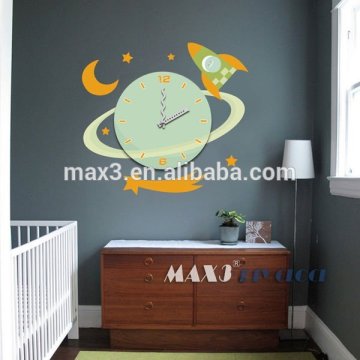 2016 selling brand name wall clock fluorescent wall clock for home decor