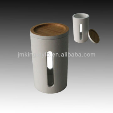 Double wall seal cover bamboo tea canisters