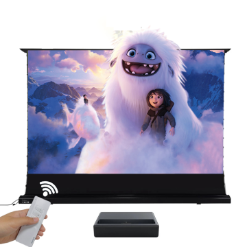 2024 Yovanxer 120 Inch S Pro Motorized Floor-Rising Projector Screen for Ultra Short Throw Laser Projectors