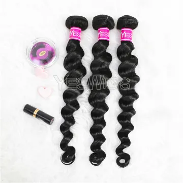 Double Weft Peruvian Human Hair Bundle Extensions Loose Deep Wave Peruvian Young Girl Donor Human Hair Bundles Vendor Wholesale