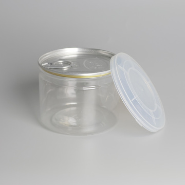 Transparent 1 Litre 0.6 Kilo Plastic Can with Easy Open Lid for Pet Food in UK
