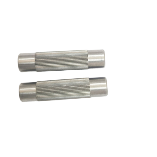 Goupille de cheville en acier métallique moletée droite de précision personnalisée