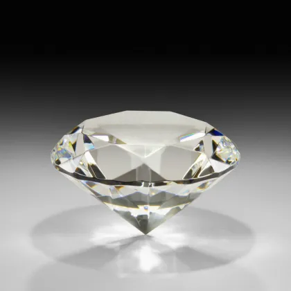 Wholesale 3 inch Sparkling Clear Glass Diamond Stone Paperweight