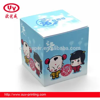 cute printing paper block note cube memo cube quick note