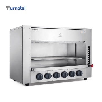 6-Burner Counter Top Gas Salamander Grill Kitchen Equipment For Sale