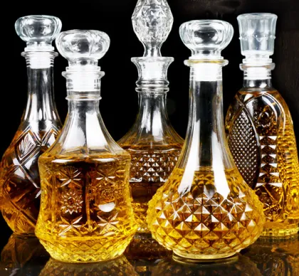 Glass bottles empty bottles grapevine sprinkles