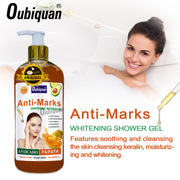 Wholesale Anti-Aging Whitening Shower Gel with Avocado and Papaya