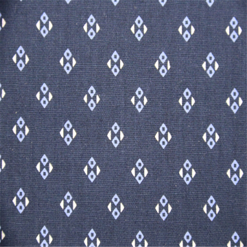 Cotton Printed Poplin With Navy Background
