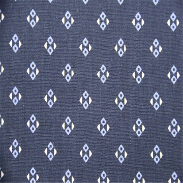 Cotton Printed Poplin With Navy Background